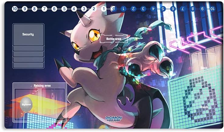 Mlikemat New Playmat Digimon DTCG Mat Gammamon TCG CCG OCG Trading Card Game Mat with Zones + Free Bag (ZD002-847-SM) - Image 1